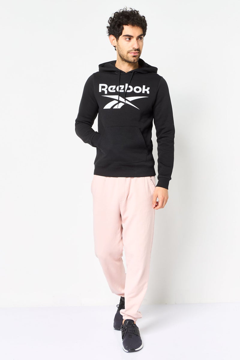 Reebok هودي تدريب طويل الأكمام للرجال، رياضي، أسود - Image 2